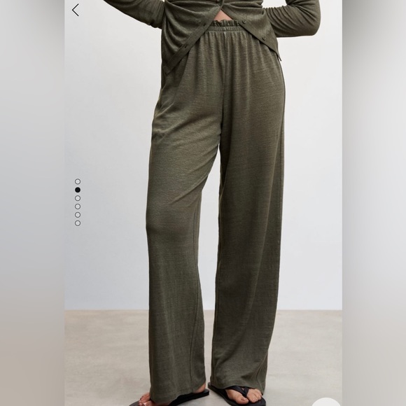 Women Mango 100% Linen Pants Size Small - Picture 2 of 8